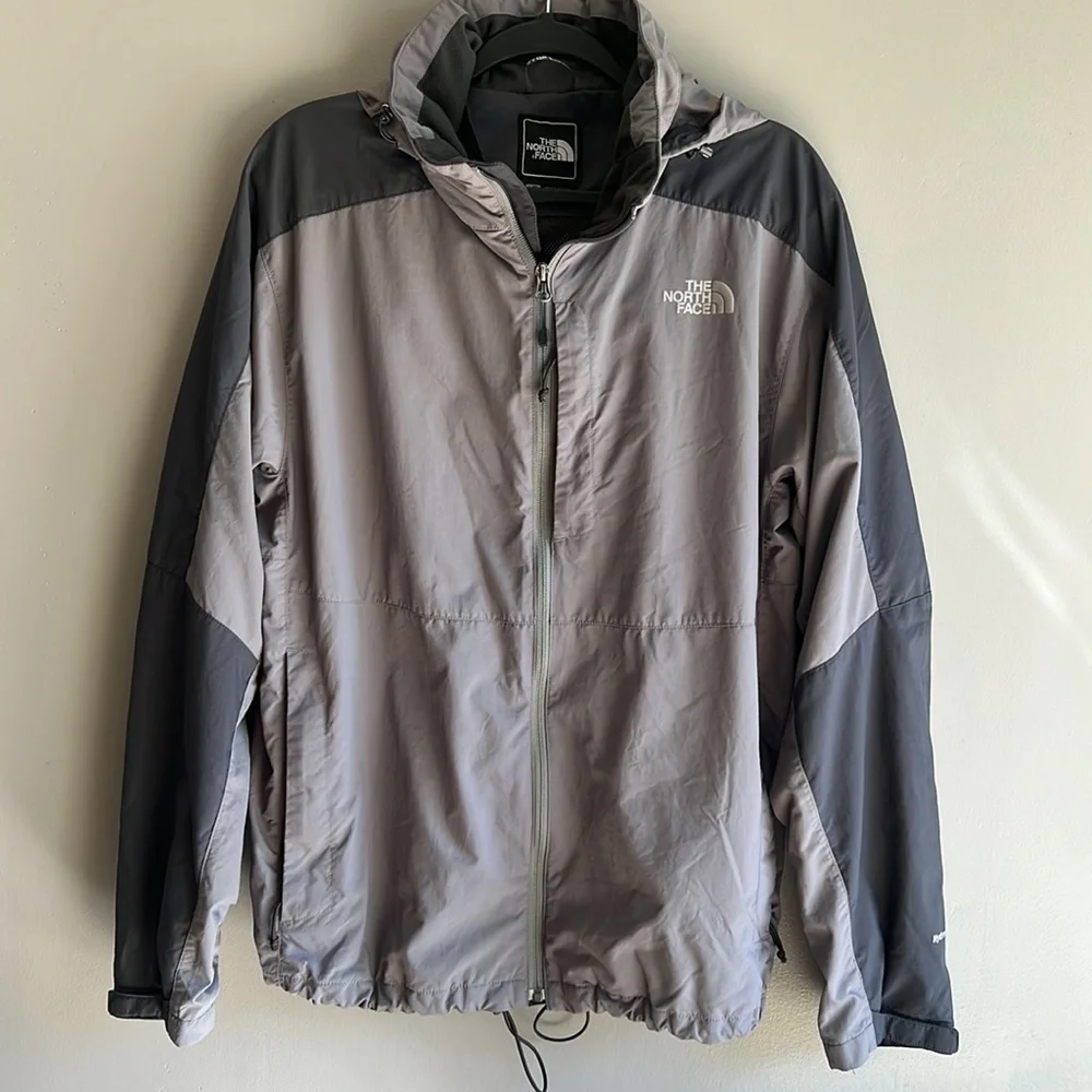 The North Face Grey and Dark Grey Windbreaker Jacket